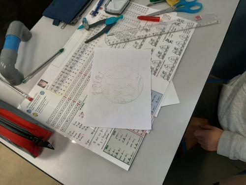 Réflexion des élèves sur le futur logo de l'école